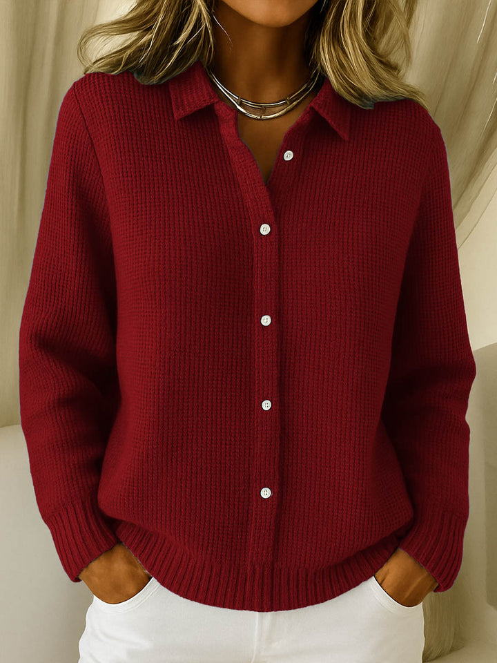 Olivia | Cardigan con colletto da camicia