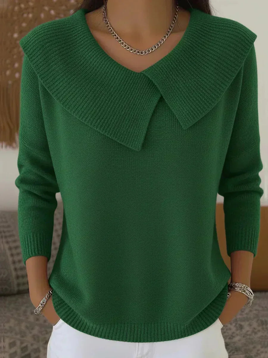 Serelinne | Maglione a coste con colletto ampio