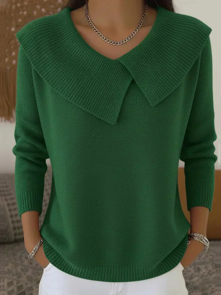 Serelinne | Maglione a coste con colletto ampio