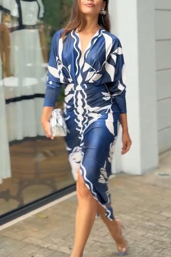 Eva | Abito Midi Dolman Stampato Unico Sole Estivo