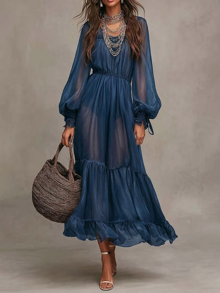 Naomi | Abito Midi Elegante con Collo a V