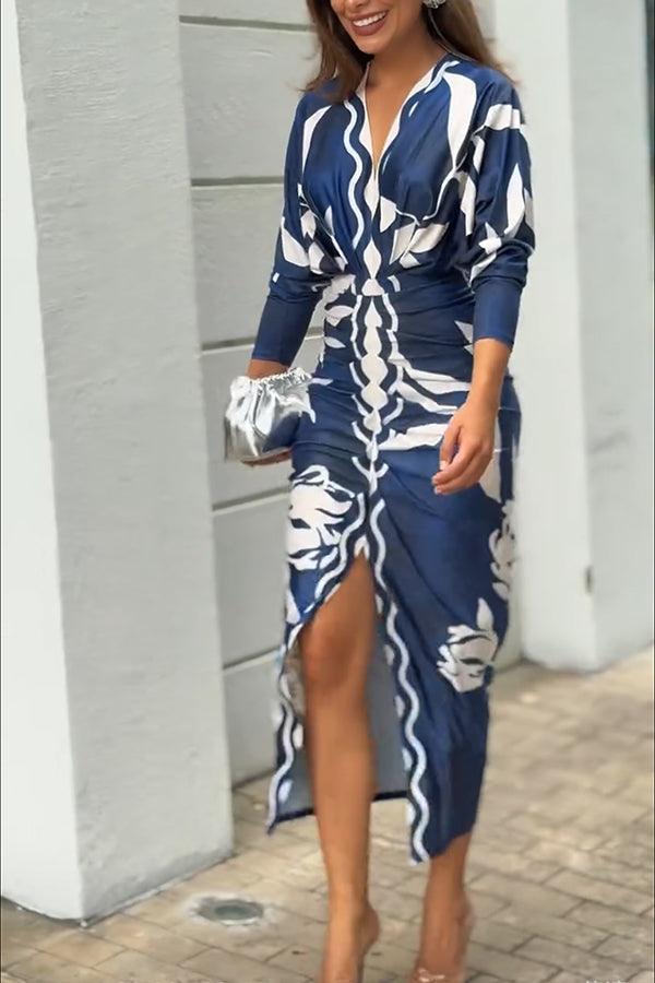 Eva | Abito Midi Dolman Stampato Unico Sole Estivo