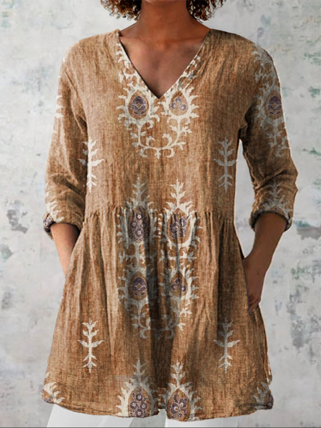 Rebecca | Blusa lunga con scollatura a V