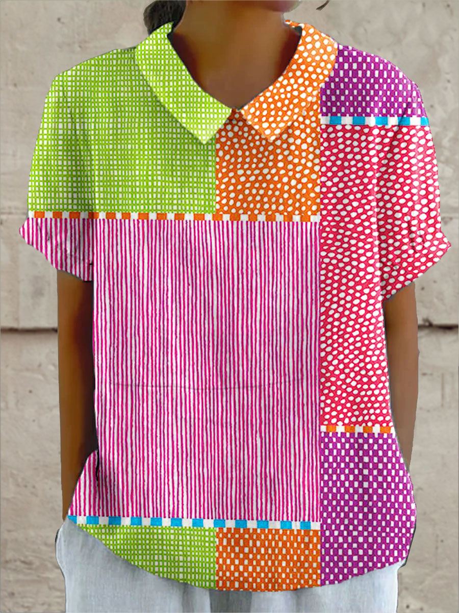 Sofia | Camicia Patchwork Colorata