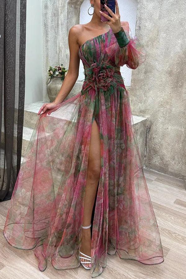 Margherita | Abito Maxi Plissettato Floreale Evasione Estiva