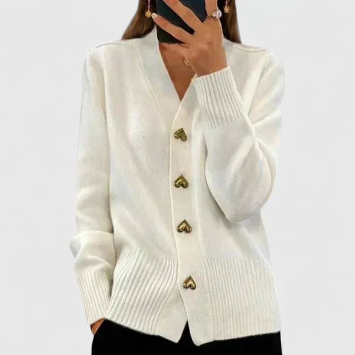 Eleonora | Cardigan con bottoni a cuore