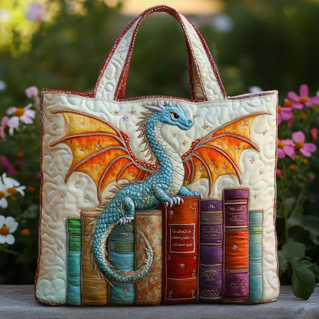 Sacchetto Matelassé - Drago Smeraldo Guardiano dei Libri