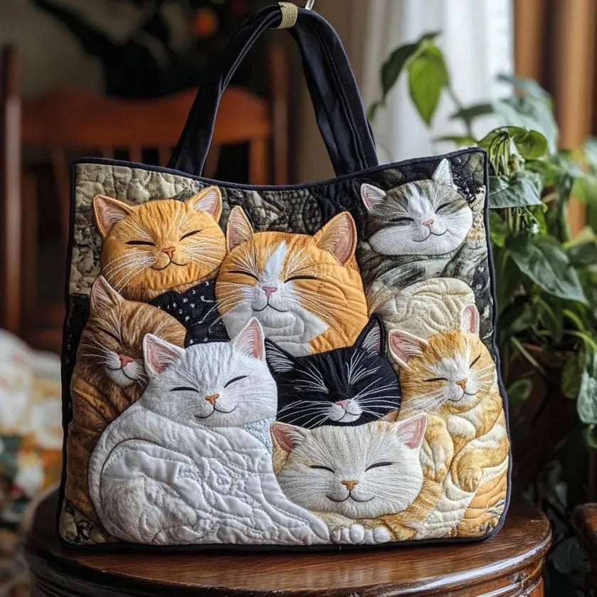 Sacchetto Artigianale Matelassé - Gattini Addormentati