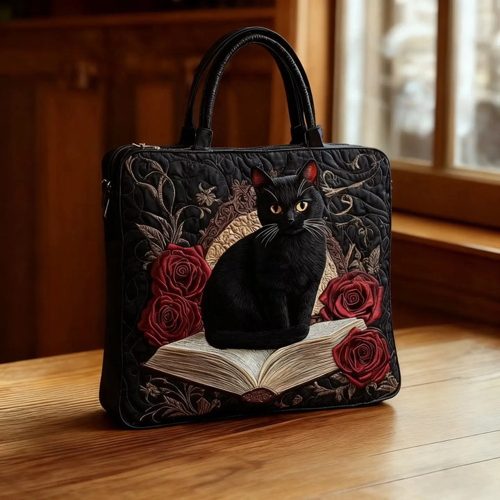 Borsa Artigianale Trapuntata - Gatto Nero su Libri