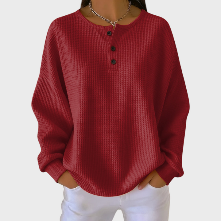 Elisabeth | Maglione in morbida maglia waffle