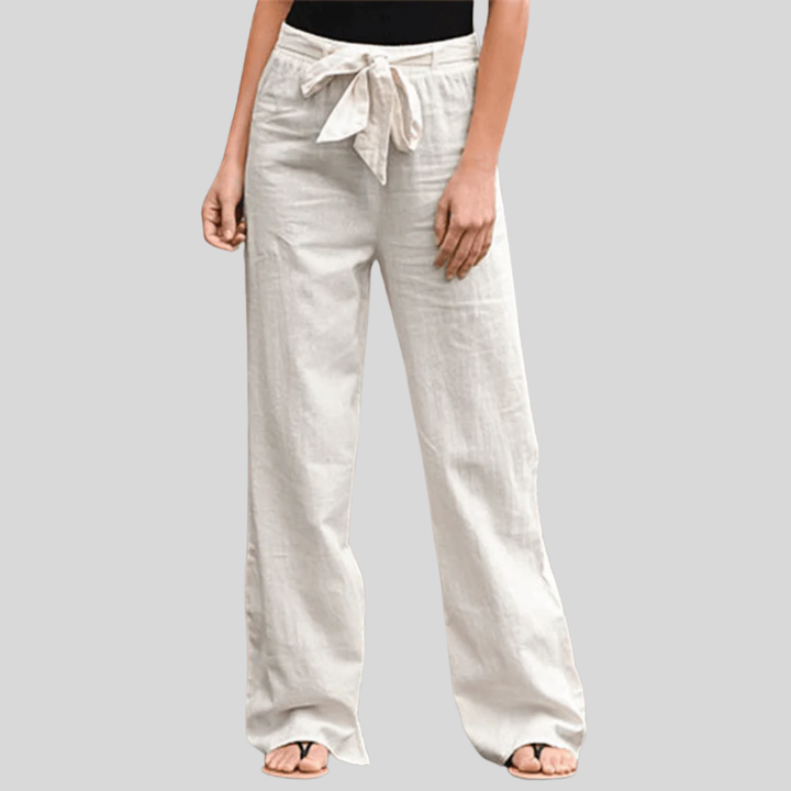 Marta | Pantaloni Relax Donna Con Corda E Vita Elastica