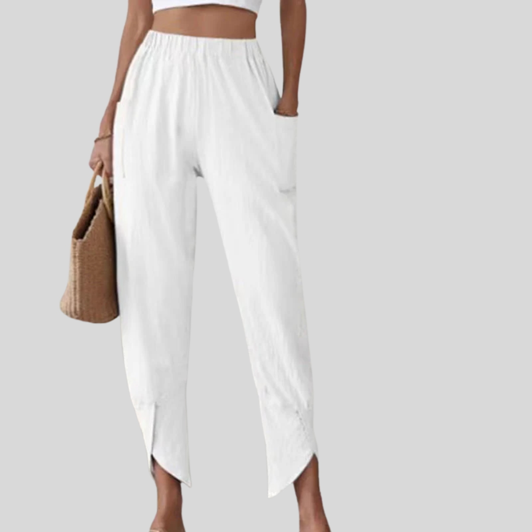Beatrice | Pantaloni con Orlo Sfilato
