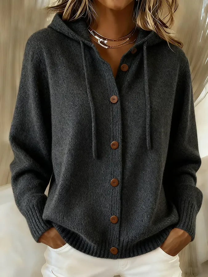 Lorena | Cardigan corto con cappuccio