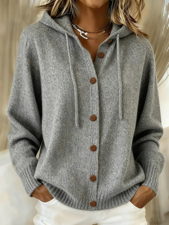 Lorena | Cardigan corto con cappuccio