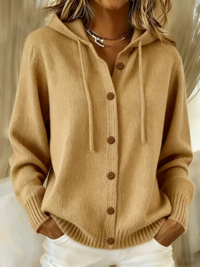 Lorena | Cardigan corto con cappuccio