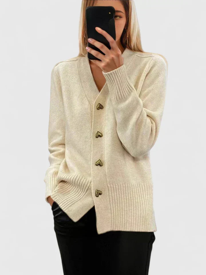 Eleonora | Cardigan con bottoni a cuore
