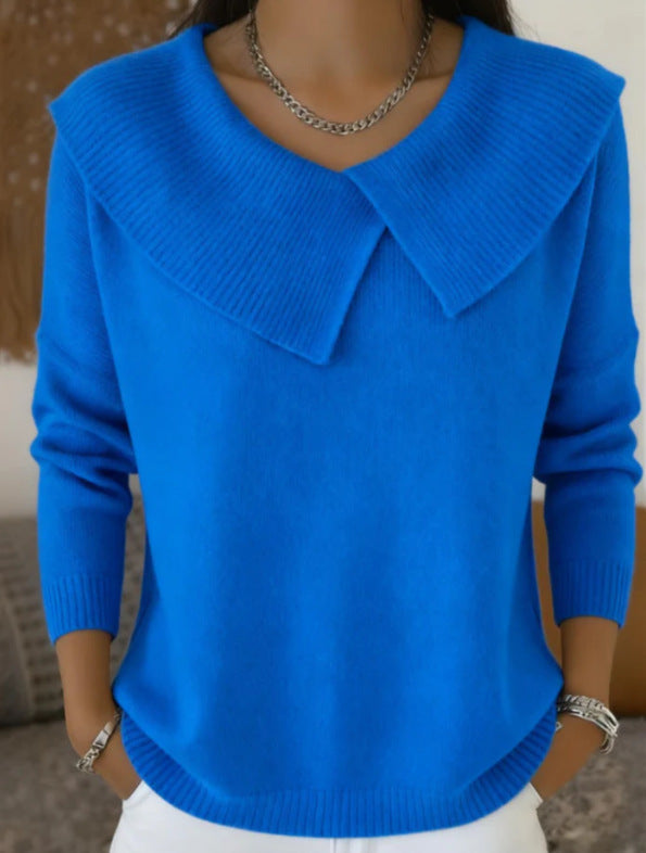 Serelinne | Maglione a coste con colletto ampio