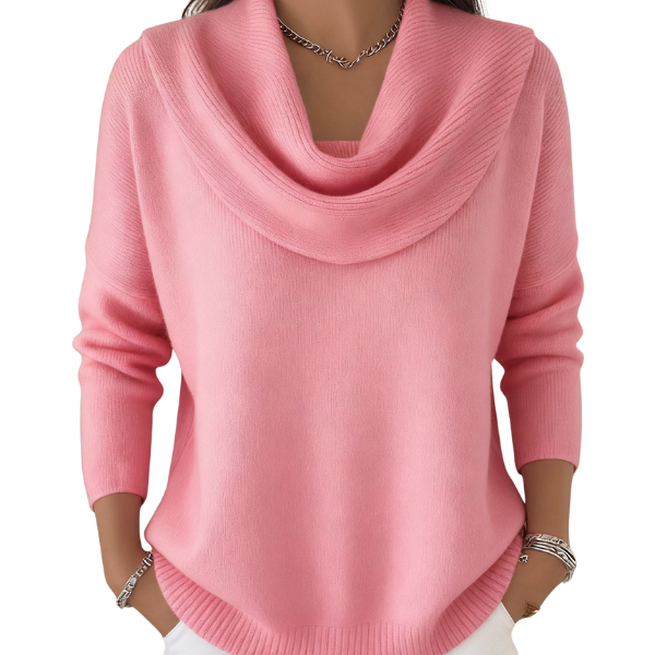Vionne | Maglione con collo drappeggiato