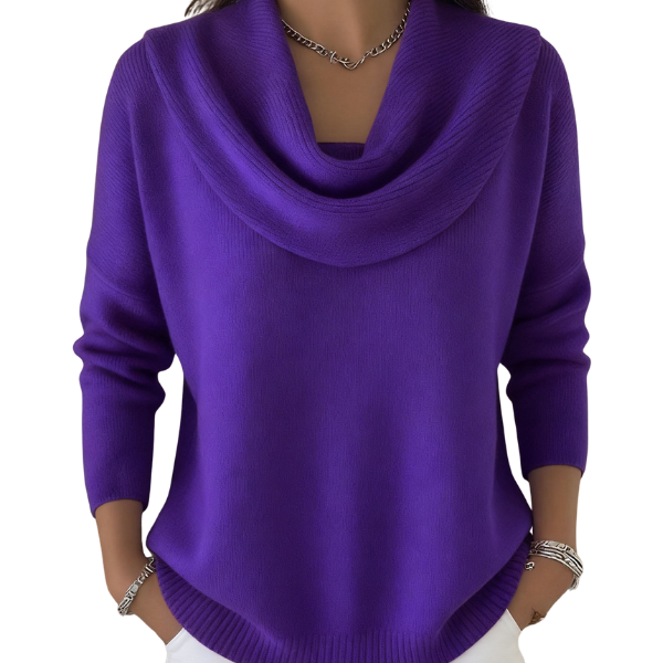 Vionne | Maglione con collo drappeggiato