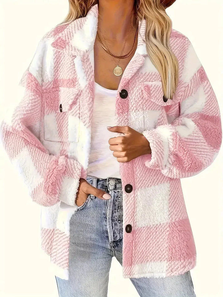 Ginevra | Giacca in Pile a Righe Elegante