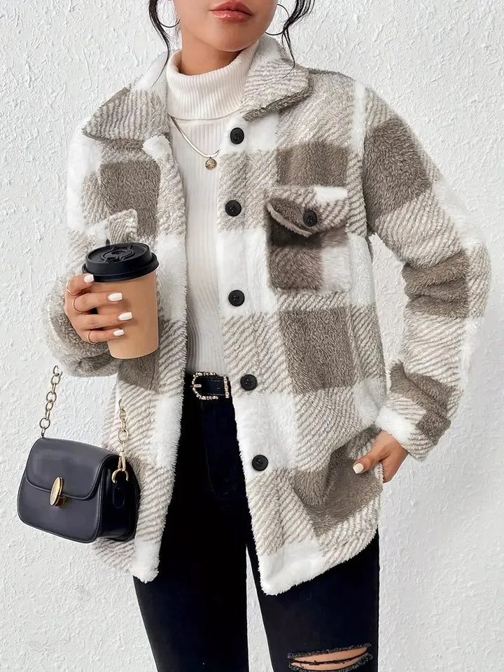 Ginevra | Giacca in Pile a Righe Elegante