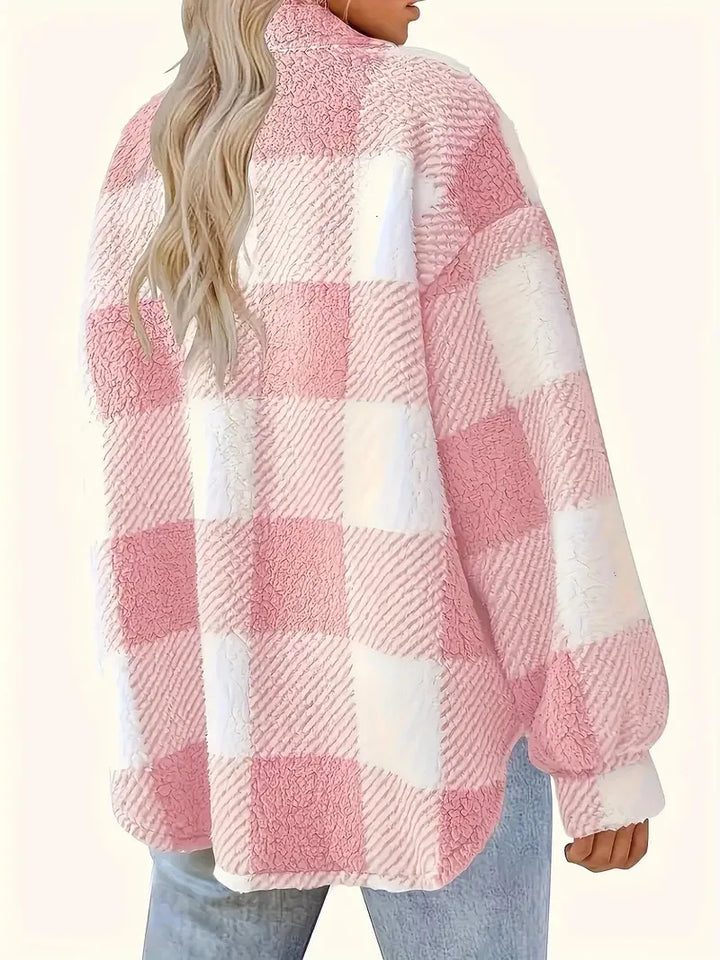 Ginevra | Giacca in Pile a Righe Elegante