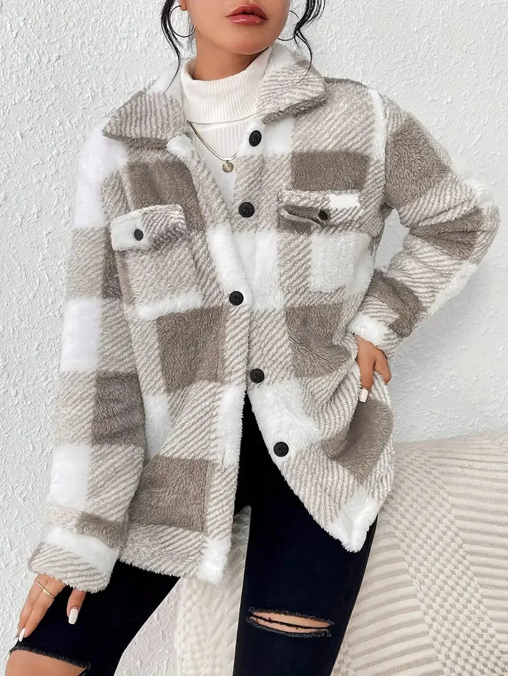 Ginevra | Giacca in Pile a Righe Elegante
