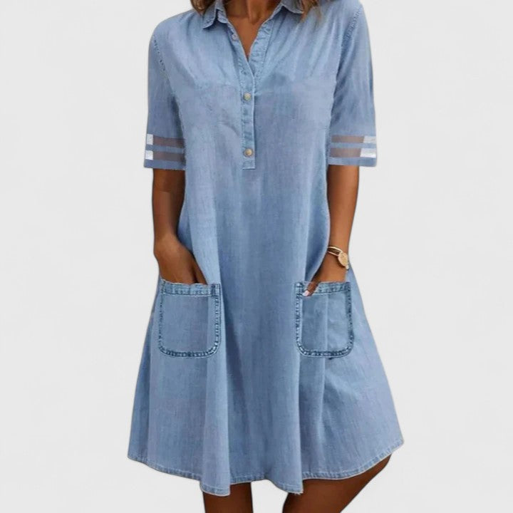 Giulia - Abito in denim che valorizza la silhouette