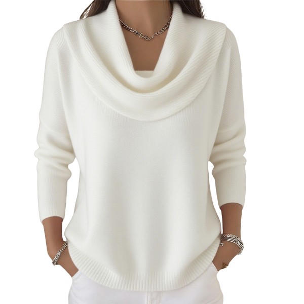 Vionne | Maglione con collo drappeggiato