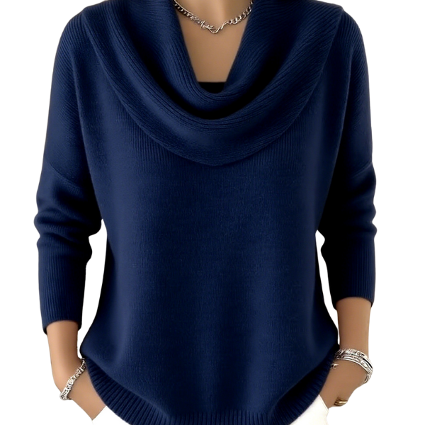 Vionne | Maglione con collo drappeggiato