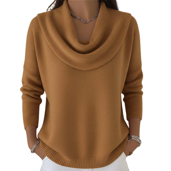 Vionne | Maglione con collo drappeggiato