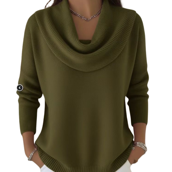 Vionne | Maglione con collo drappeggiato