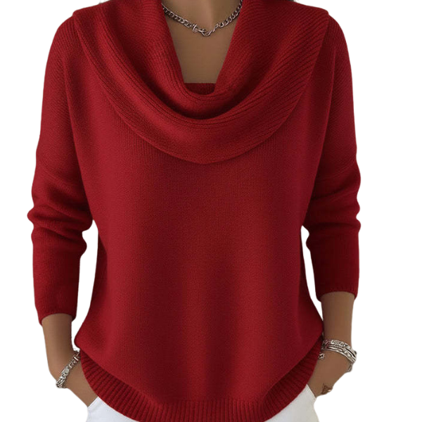 Vionne | Maglione con collo drappeggiato