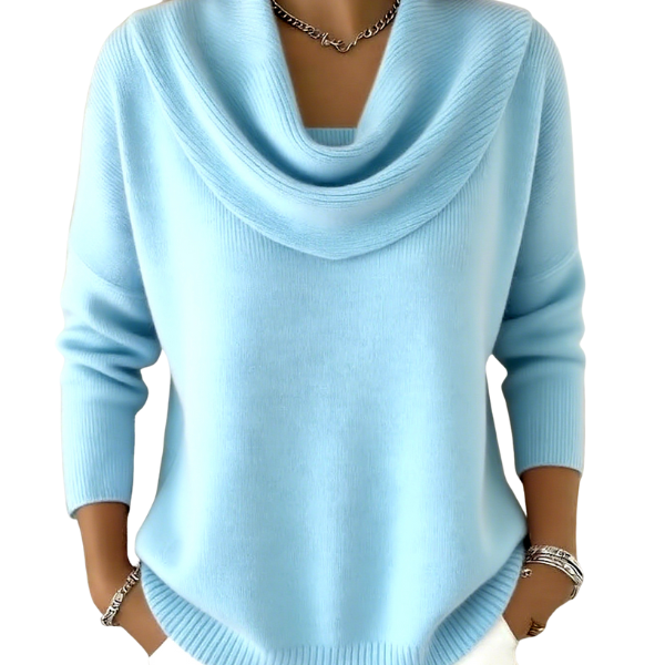 Vionne | Maglione con collo drappeggiato