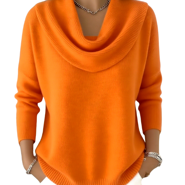 Vionne | Maglione con collo drappeggiato