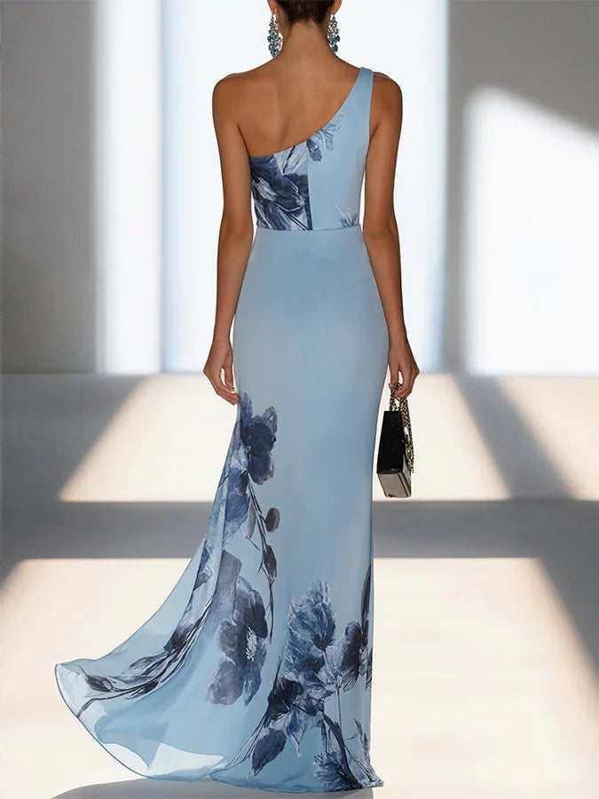 Marta | Abito Maxi Off-Shoulder in Satin