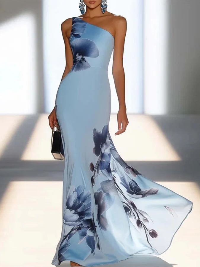 Marta | Abito Maxi Off-Shoulder in Satin