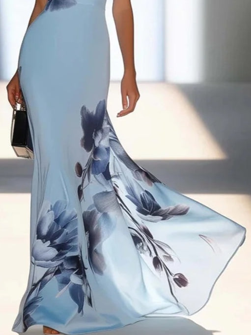 Marta | Abito Maxi Off-Shoulder in Satin