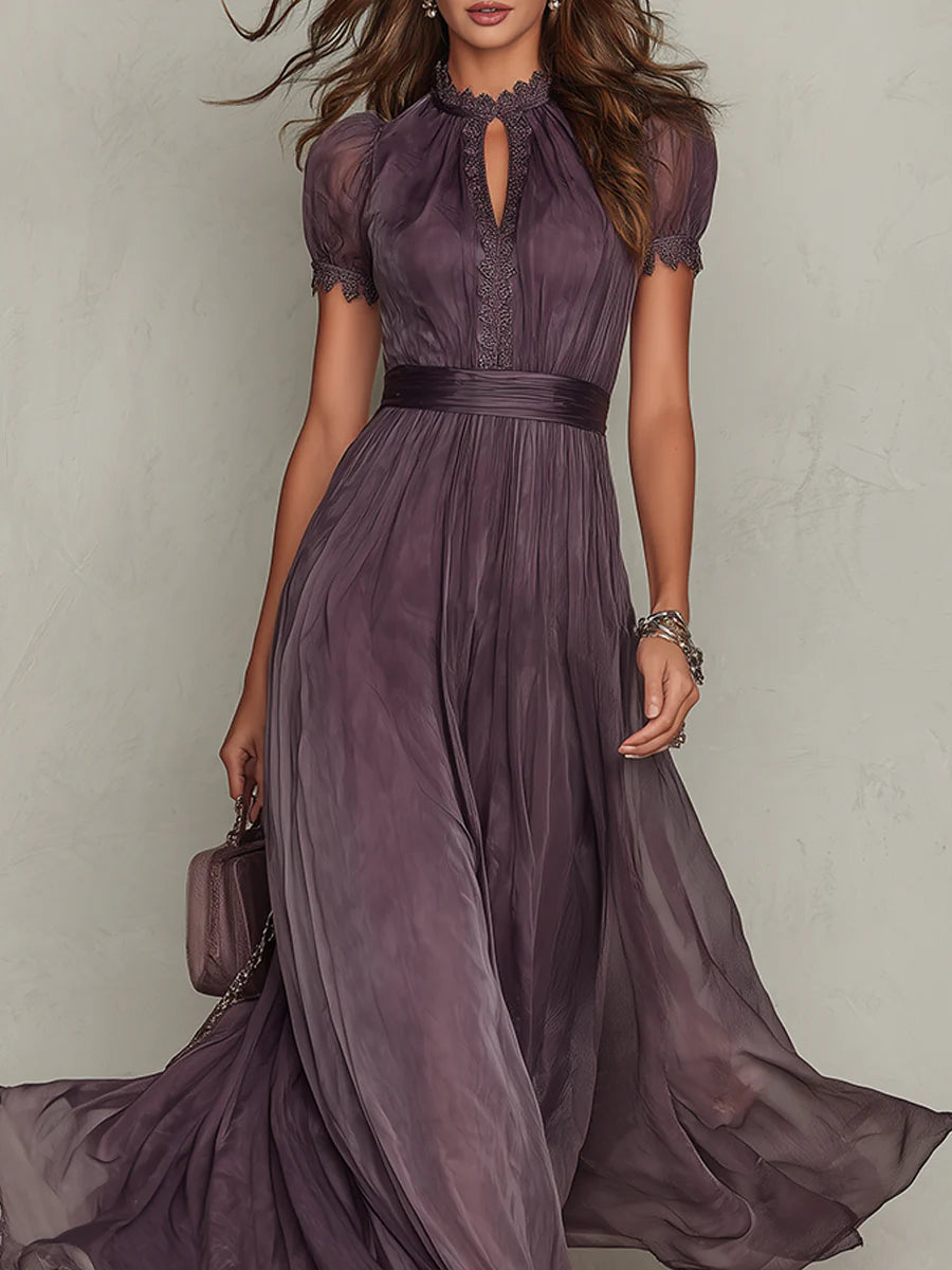 Alma | Vestito Maxi Chiffon Vintage Elegante