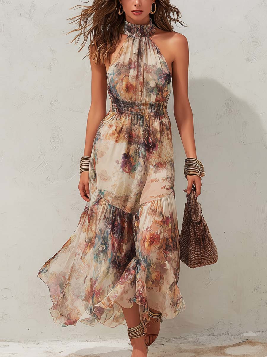 Maddalena | Abito Midi Dolce Floreale Vintage