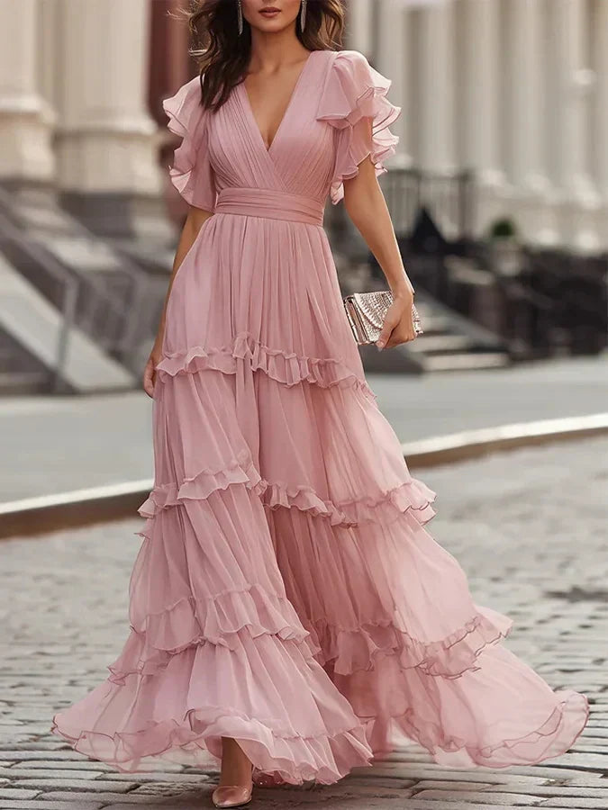 Louisa | Abito da Sposa Maxi Elegante Rosa Chiaro