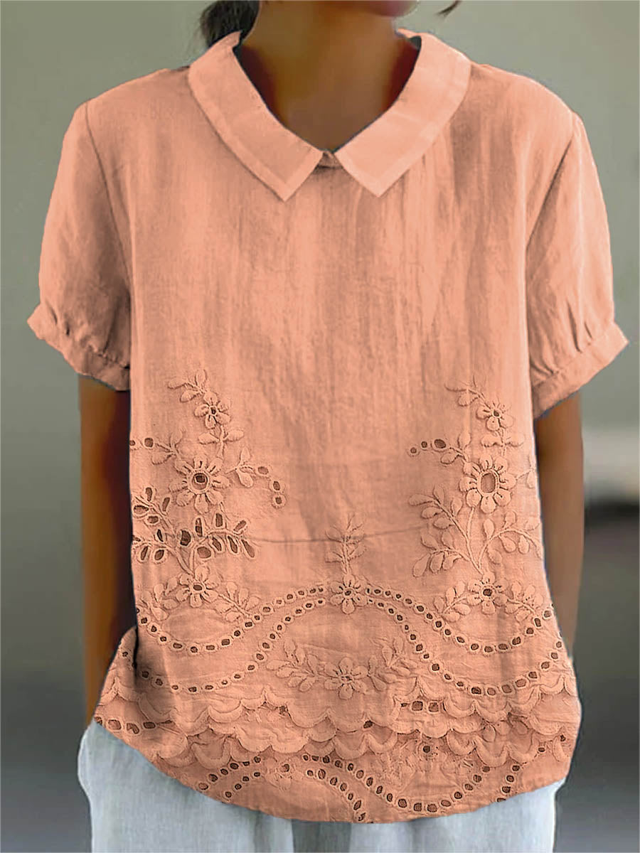 Valentina | Camicia Ricamata a Fiori
