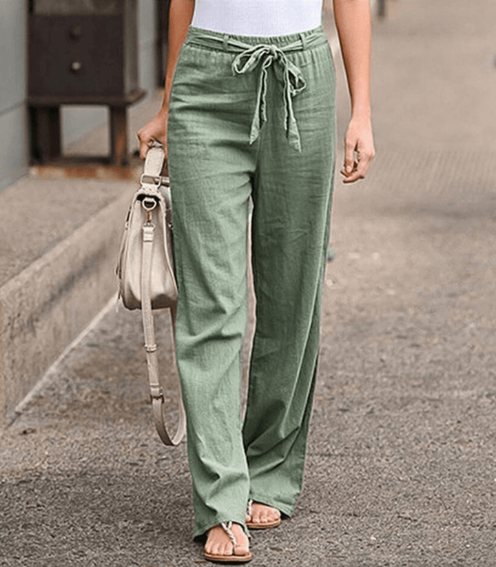 Marta | Pantaloni Relax Donna Con Corda E Vita Elastica