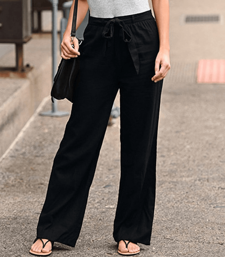 Marta | Pantaloni Relax Donna Con Corda E Vita Elastica
