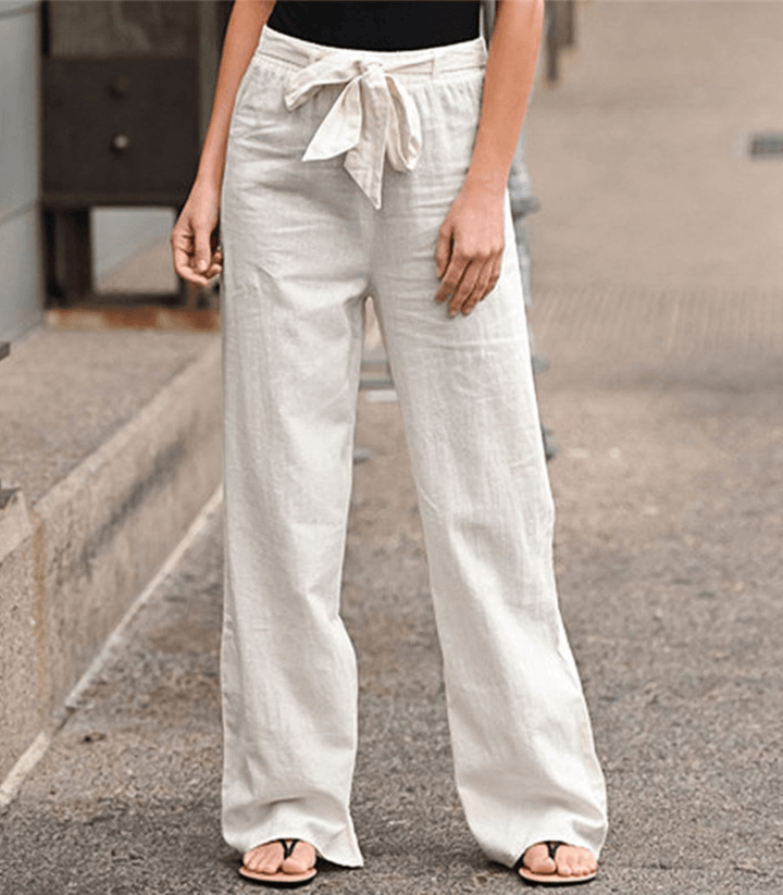 Marta | Pantaloni Relax Donna Con Corda E Vita Elastica