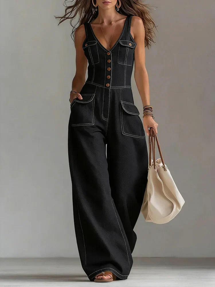 Gaia - Salopette casual in denim