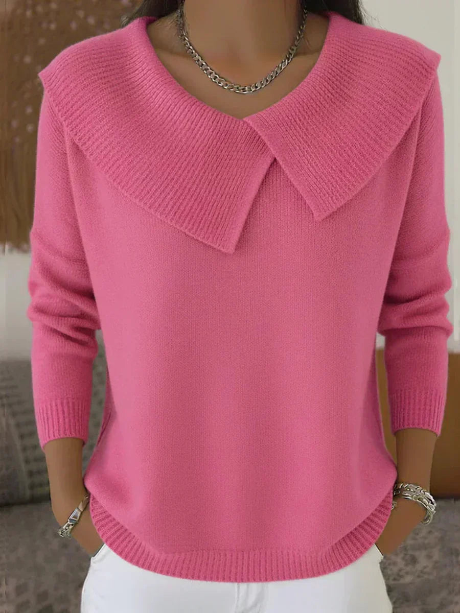 Serelinne | Maglione a coste con colletto ampio