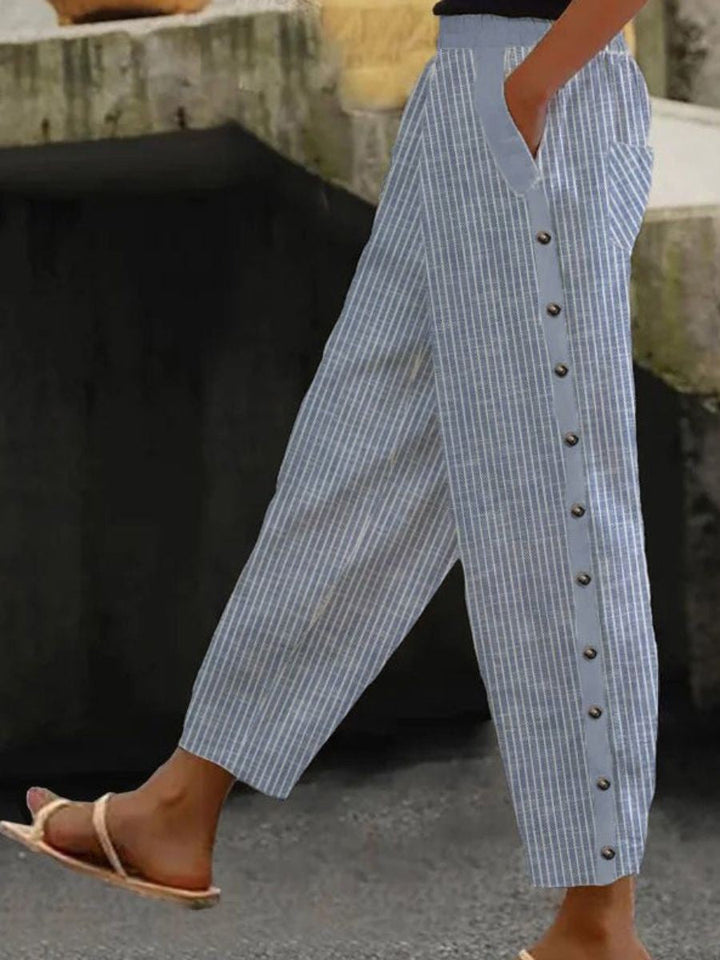Sofia | Pantaloni a Bottoni Striati