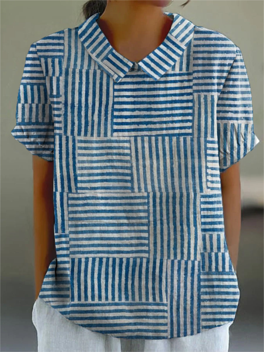 Caterina | Camicia a Righe Patchwork