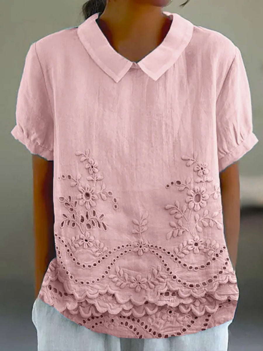 Valentina | Camicia Ricamata a Fiori